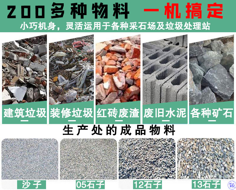 移動(dòng)建筑垃圾處理設(shè)備200多種物料一機(jī)就可搞定.jpg