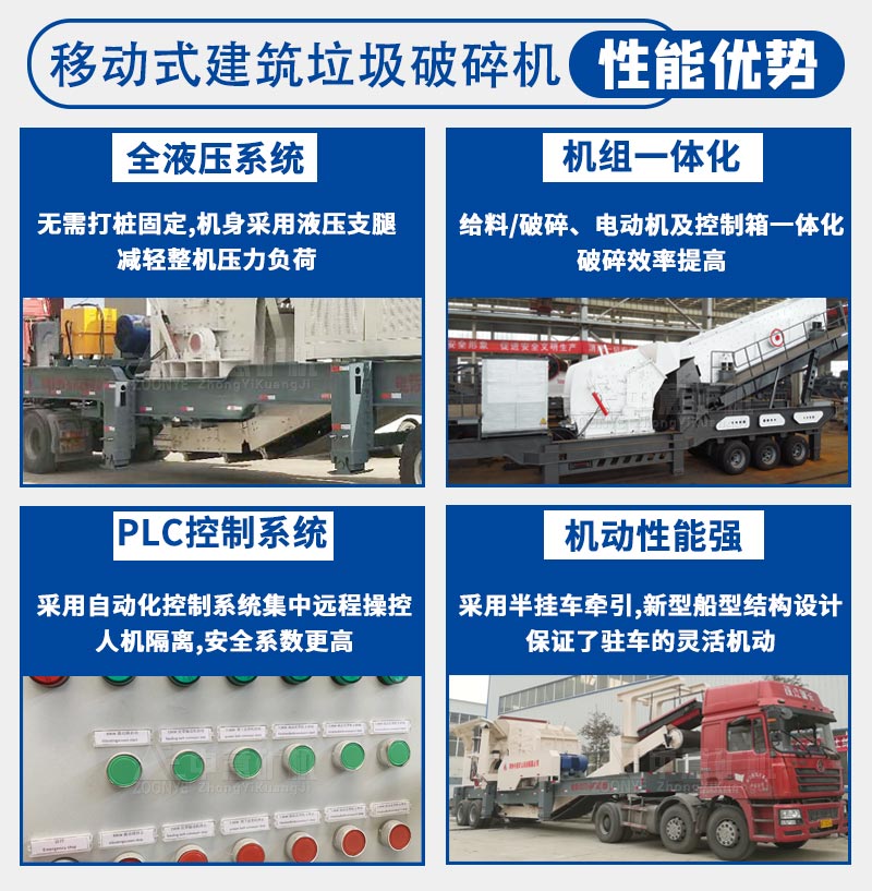 移動建筑垃圾破碎機性能優(yōu)勢