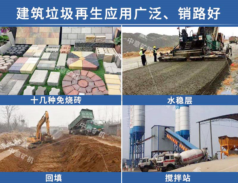建筑垃圾再生應(yīng)用范圍廣、銷路好